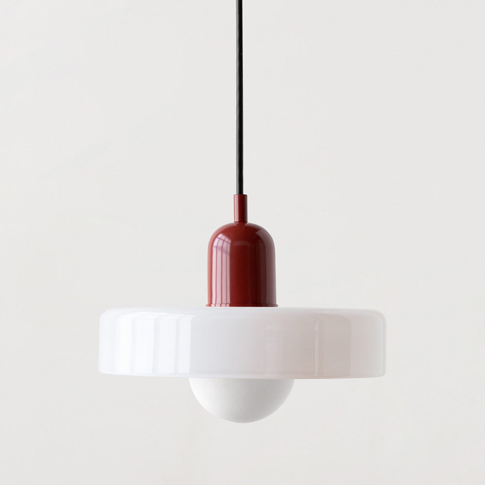 Bauhaus Pendelleuchte | Hängelampe aus Glas für Esszimmer 0