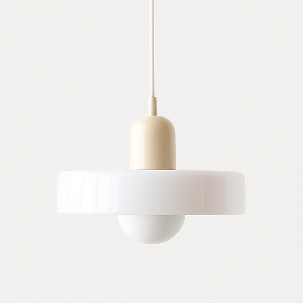 Bauhaus Pendelleuchte | Hängelampe aus Glas für Esszimmer 12