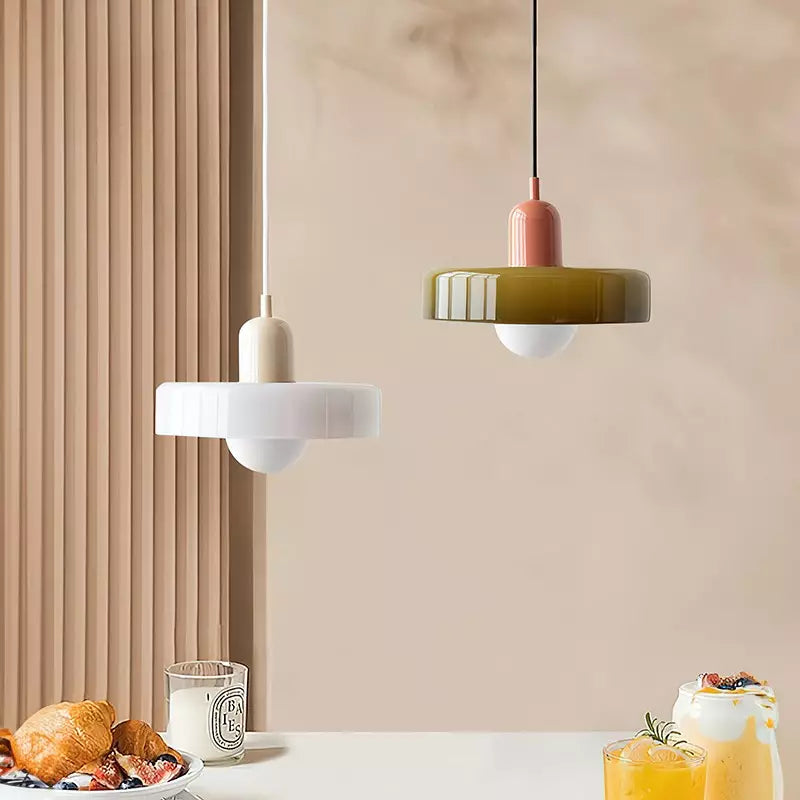 Bauhaus Pendelleuchte | Hängelampe aus Glas für Esszimmer 2