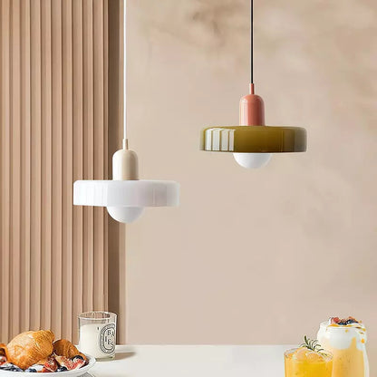 Bauhaus Pendelleuchte | Hängelampe aus Glas für Esszimmer 2