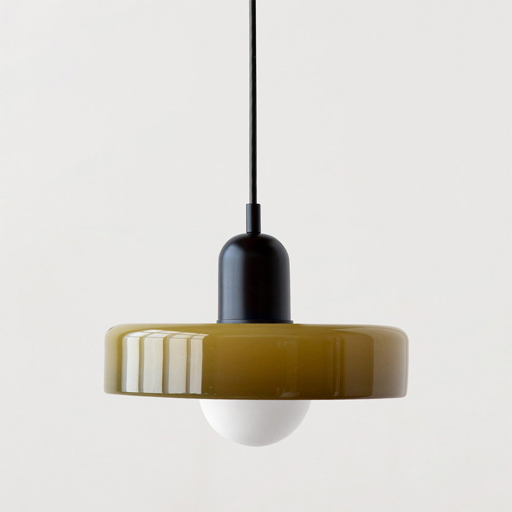Bauhaus Pendelleuchte | Hängelampe aus Glas für Esszimmer 27