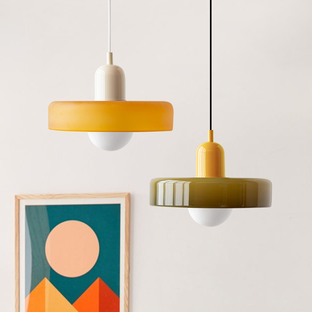 Bauhaus Pendelleuchte | Hängelampe aus Glas für Esszimmer 6