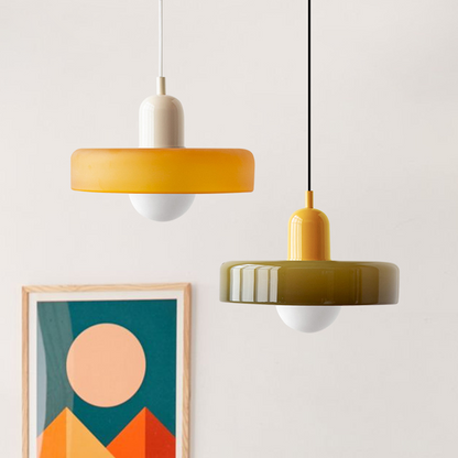 Bauhaus Pendelleuchte | Hängelampe aus Glas für Esszimmer 6
