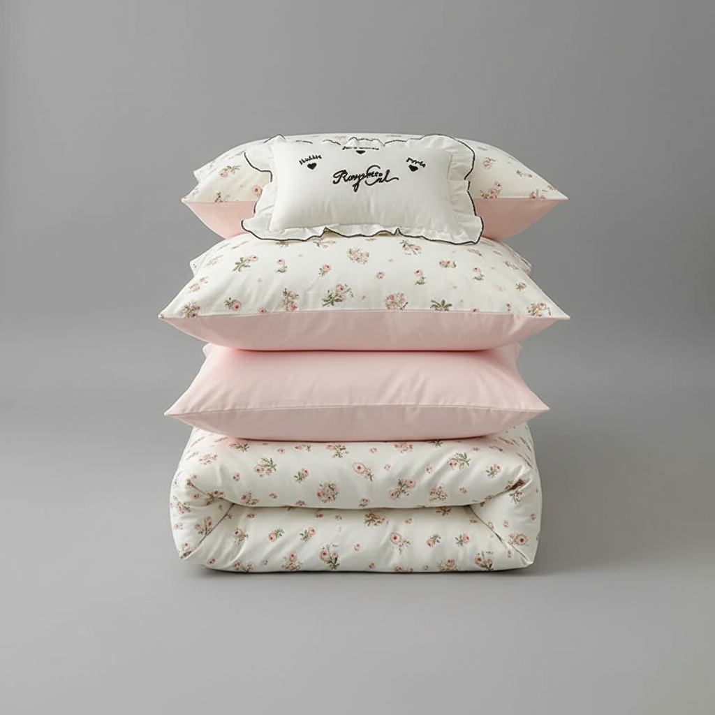 Dewn | Weiche Bettdecke mit Blumenmuster für Sommer und Winter