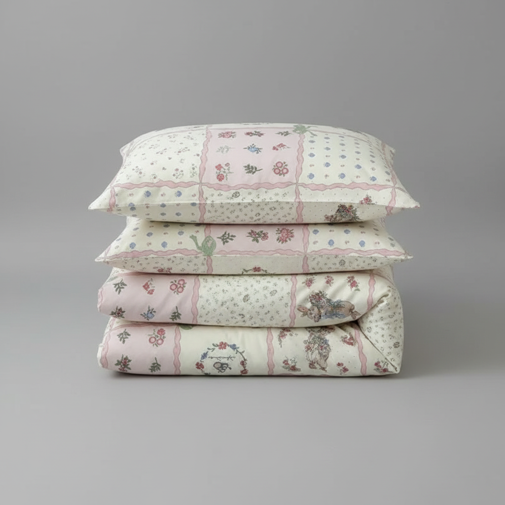 Dewn | Weiche Bettdecke mit Blumenmuster für Sommer und Winter