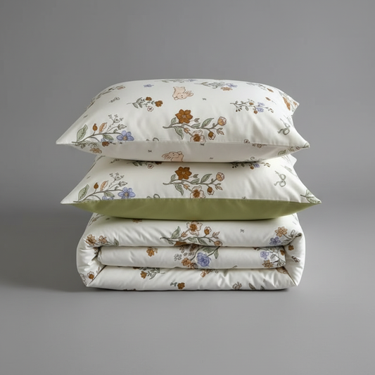 Dewn | Weiche Bettdecke mit Blumenmuster für Sommer und Winter