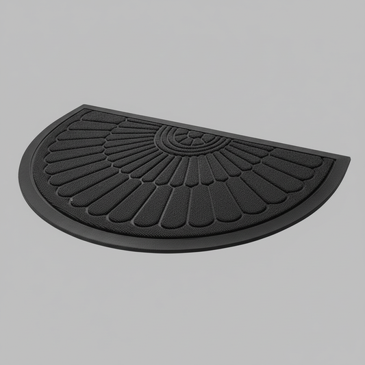 Gummi-Fußmatte Rutschfest Schwarz | Schmutzfangmatte 40x60 cm