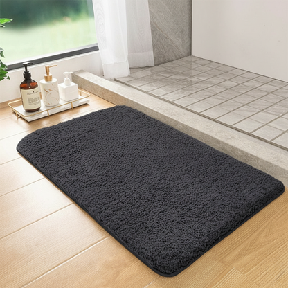 Langhaarige Badematte | Rutschfester Badezimmerteppich 60x90 cm