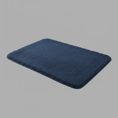 Langhaarige Badematte | Rutschfester Badezimmerteppich 60x90 cm