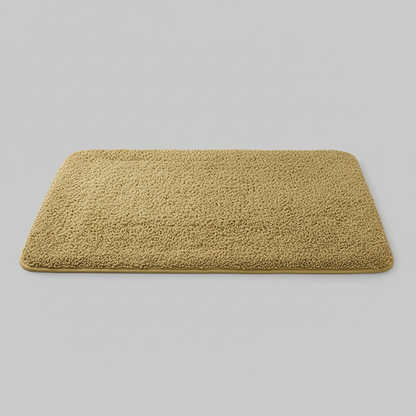 Langhaarige Badematte | Rutschfester Badezimmerteppich 60x90 cm