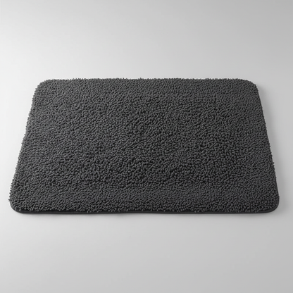 Langhaarige Badematte | Rutschfester Badezimmerteppich 60x90 cm